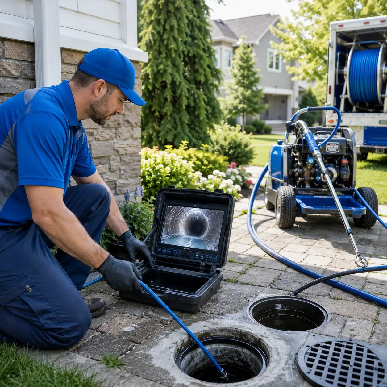 Outdoor drain cleaning professionals serving Blairs, VA